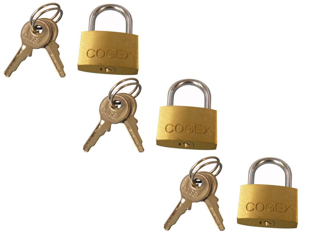 Lot de 3 cadenas sécurité premium en laiton 25mm verrou antivol serrure ECLATS DESTOCKAGE