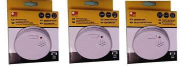 Lot de 3 détecteurs de fumée à piles 85db en 14604 - ECLATS DESTOCKAGE