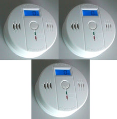 Lot de 3 detecteurs monoxyde carbone co 9v en50291 gf-a03 capteur alarme autonome detection gaz