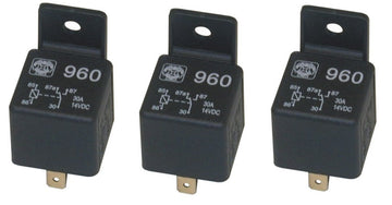 Lot de 3 relais automobile 5 pin 20a 30a 12v 1 contact no/nf 5 broches ru12301 auto 960 ECLATS DESTOCKAGE