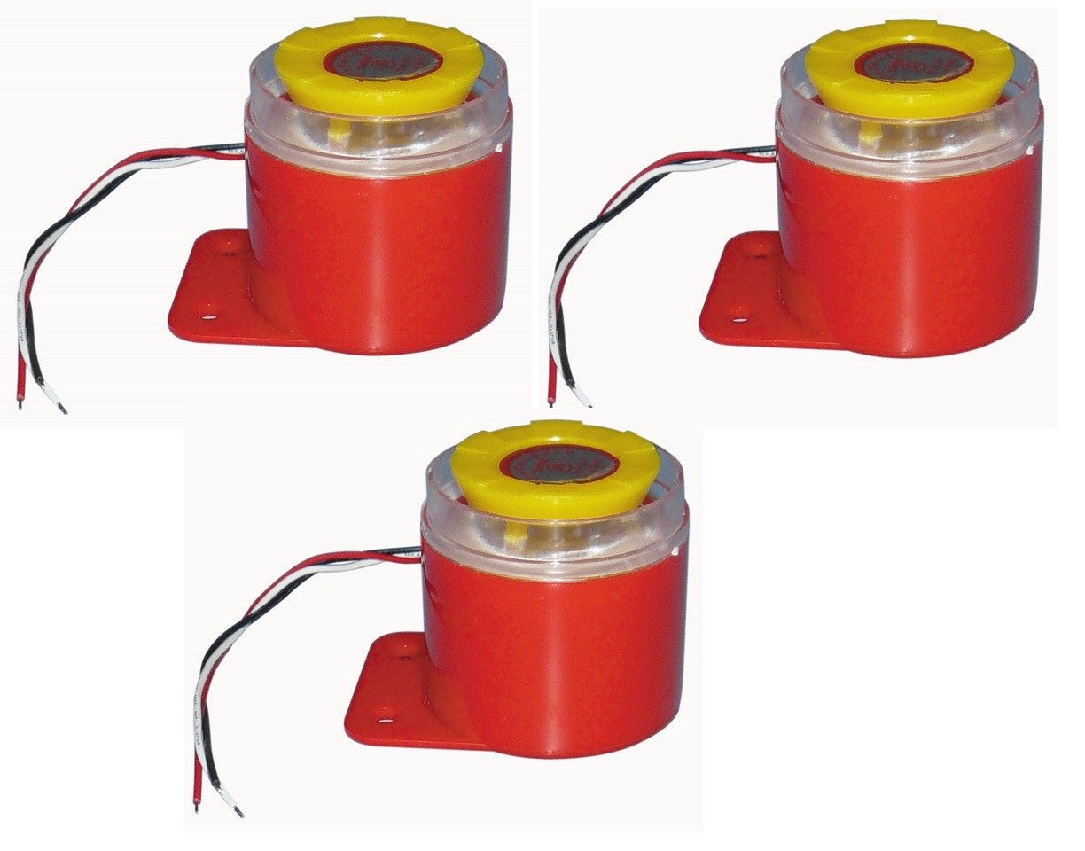 Lot de 3 sirenes 5 12vcc 250ma 108db sv/ps6 5v 6v 7v 8v 9v 10v 11v 12v ECLATS DESTOCKAGE