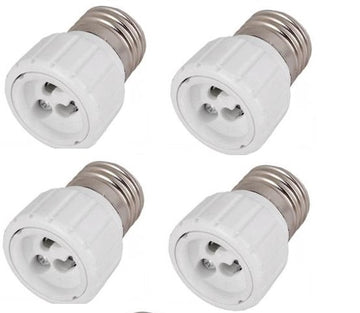 Lot de 4 adaptateurs e27 mâle vers gu10 femelle convertisseur douille lampe ampoule led adaptation ECLATS DESTOCKAGE