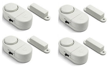 Lot de 4 contact alarme intrusion detection ouverture porte sonore appartement cave garage ECLATS DESTOCKAGE