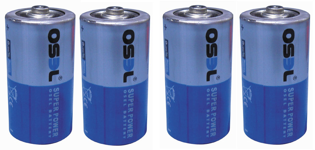 Lot de 4 pile electrique 1.5v lr14 c r14 lr14c mn1400 am2 e93 hq-lr14 - ECLATS DESTOCKAGE