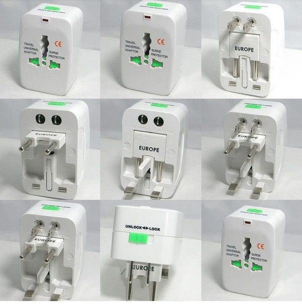 Lot de 5 adaptateurs secteur prise electrique universel voyage - ECLATS DESTOCKAGE