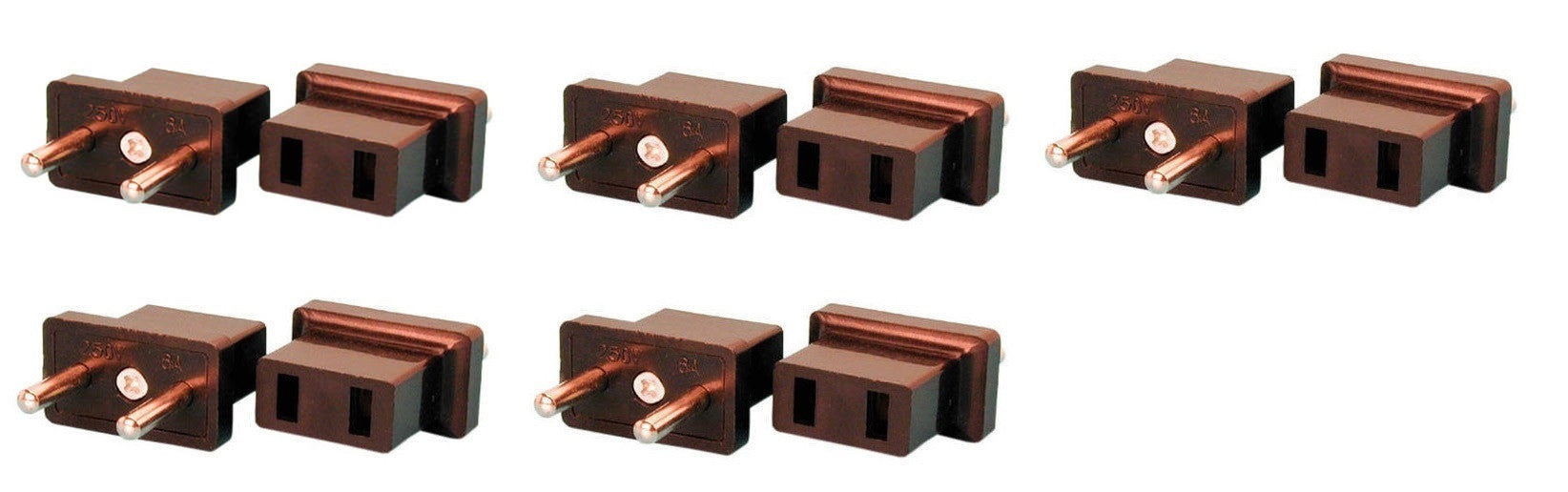 Lot de 5 adaptateurs voyage prise electrique asie chine japon canada usa europe mâle euro femelle - ECLATS DESTOCKAGE