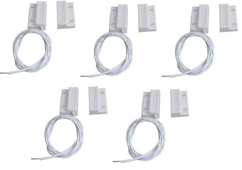 Lot de 5 contacts saillie nf blanc 23mm detecteur ouverture 114ms capteur magnetique pour alarme ECLATS DESTOCKAGE