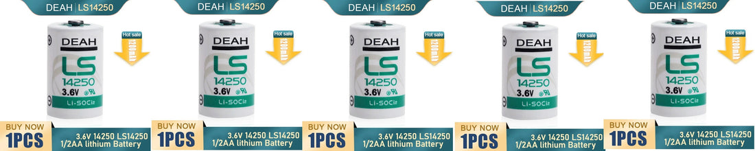 Lot de 5 piles lithium 3.6v 1/2aa lr14250 er14250 ls14250 er14250h li-socl2 1200mah ECLATS DESTOCKAGE