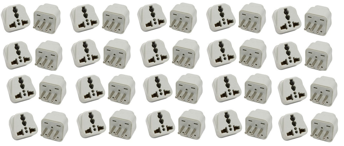 Lot de 50 Adaptateur voyage italie uruguay vers prise europe convertisseur fiche electrique - ECLATS DESTOCKAGE