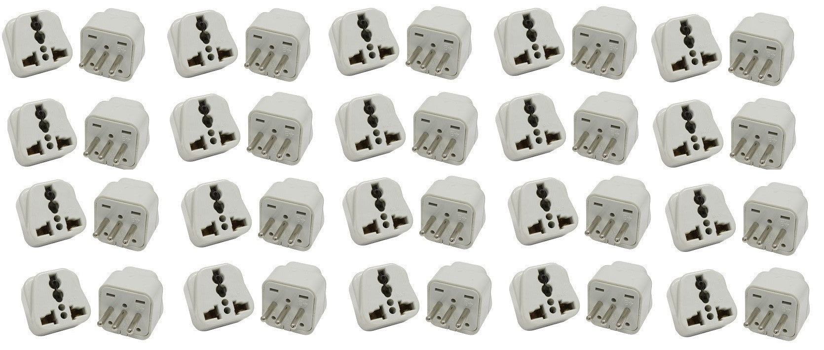 Lot de 50 Adaptateur voyage italie uruguay vers prise europe convertisseur fiche electrique - ECLATS DESTOCKAGE