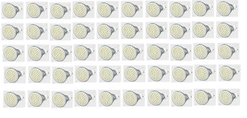 Lot de 50 ampoules gu10 60 led blanc chaud 3w 3.5w 4w 220v 230v smd 3528 spot 240v ECLATS DESTOCKAGE