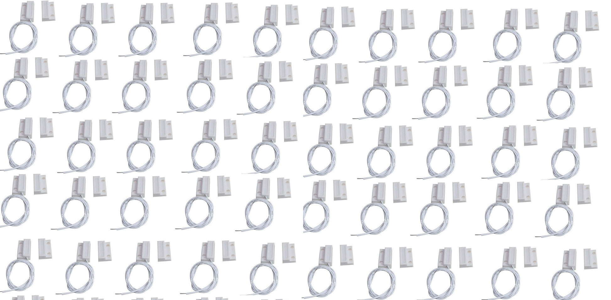 Lot de 50 contacts nf saillie 23mm blanc detecteur ouverture 114ms capteur magnetique pour alarme - ECLATS DESTOCKAGE