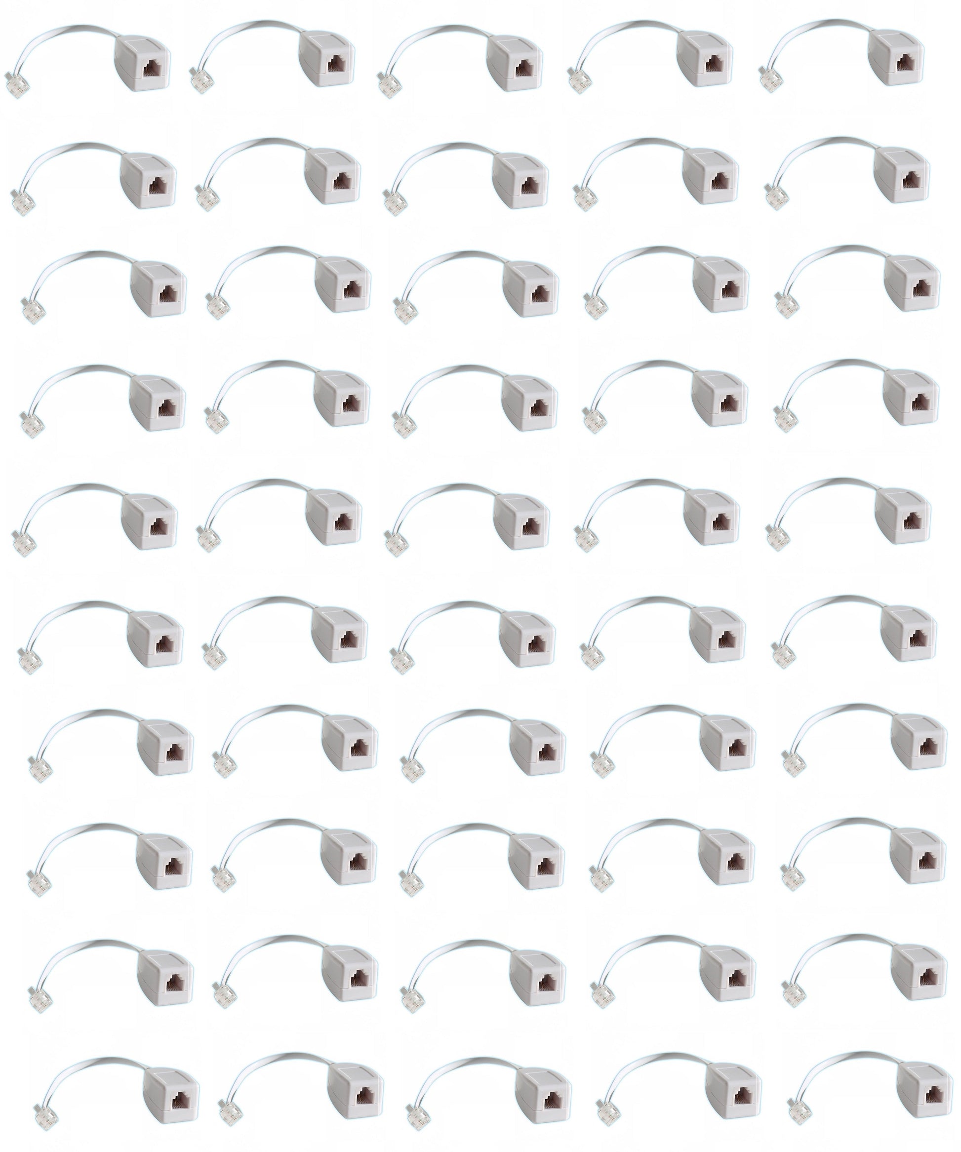Lot de 50 parafoudres telephonique 1 ligne rj11 tel fax/modem compatible rj12 parasurtenseur ECLATS DESTOCKAGE