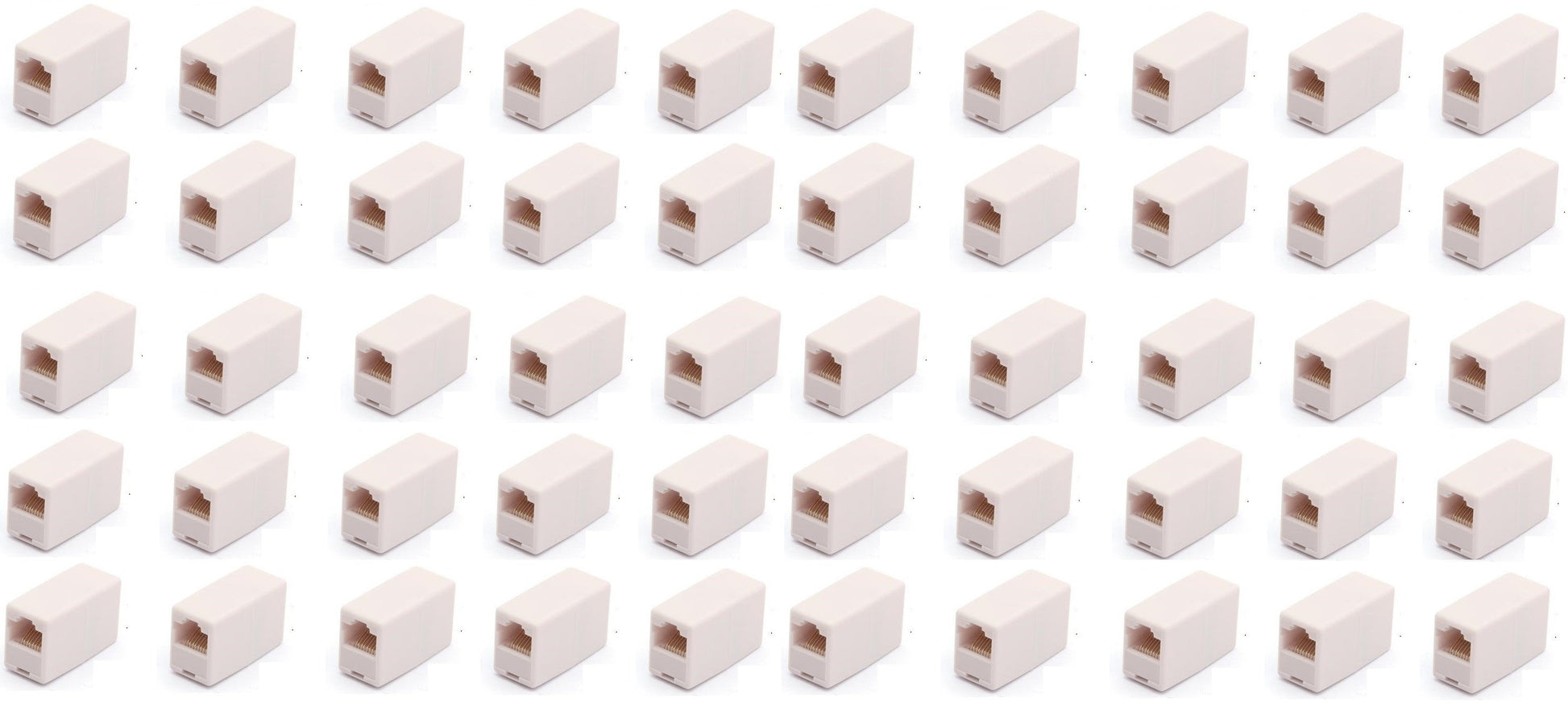Lot de 50 prolongateurs adaptateur coupleur 8p8c femelle/femelle rj45 raccord tcu3 ECLATS DESTOCKAGE