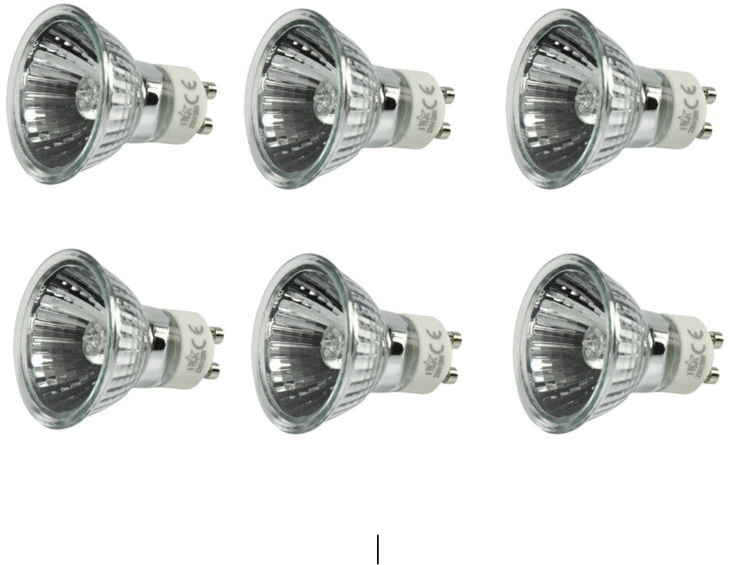 Lot de 6 ampoule halogène gu10 240 v diamètre 50 mm 4 000 h ECLATS DESTOCKAGE