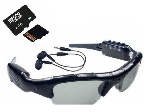 Lunettes soleil + sd 2 go camera embarquee espion mp3 dv86 enregistrement spy sun glasses ecoute ECLATS DESTOCKAGE
