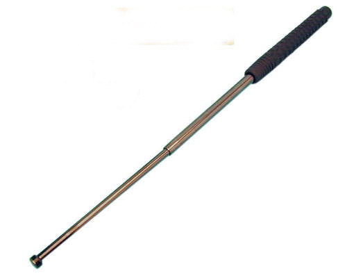 Matraque baton telescopique 26' + housse 26/67cm ø25mm noir acier trempe arme anti agression self défense MATTL ECLATS DESTOCKAGE