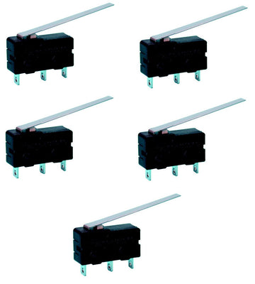 5 Micro interrupteur contact autoprotection 3a 220v 250v long levier micro switch ms5 l autoprotege ECLATS DESTOCKAGE