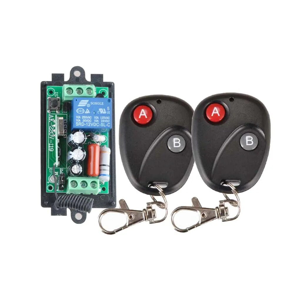 Module recepteur relais ac interrupteur switch 220v 433mhz 1ch avec 2 telecommande sans fil rf433mhz ECLATS DESTOCKAGE