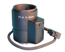 Objectif de camera 3 à 8mm asservi f1.4 (pilotage iris par vidéo)