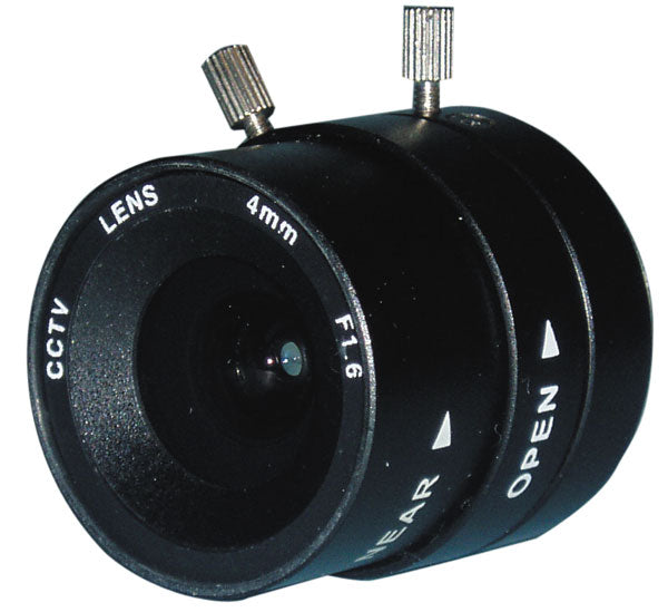 Objectif de camera video 4mm f1.6 iris avec reglage manuel diaphragme surveillance - ECLATS DESTOCKAGE