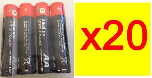 Pack 20x4 piles 1.5v alcaline lr06 aa 3380ma camelion piles aa am3 lr6 15a e91mn1500 815 4006 - ECLATS DESTOCKAGE