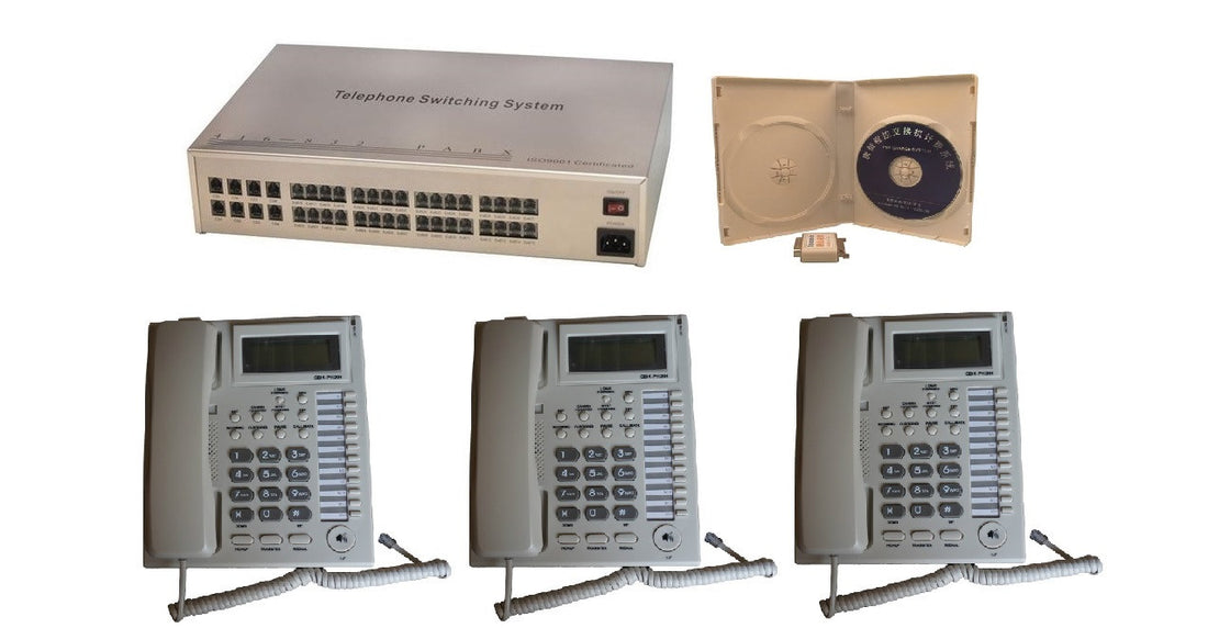 pack autocommutateur 8 lignes 32 postes central telephonique pabx analogique téléphone - ECLATS DESTOCKAGE