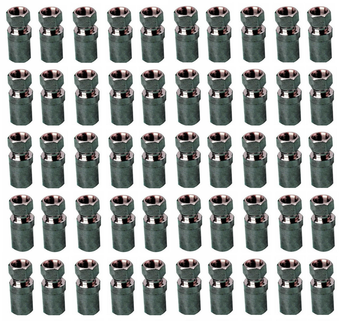 Pack de 50 fiches f a visser 10.4mm pour cable coaxial 11prtc 11vrtc ø10mm 7c2v ø11mm kx8 rg11 ECLATS DESTOCKAGE