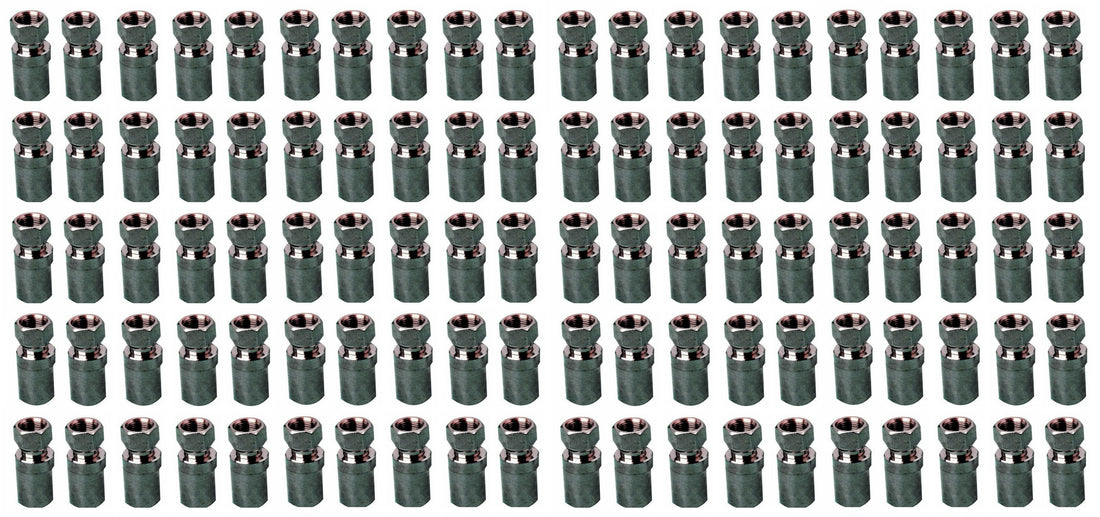 Pack de 100 fiches f a visser 10.4mm pour cable coaxial 11prtc 11vrtc ø10mm 7c2v ø11mm kx8 rg11 ECLATS DESTOCKAGE