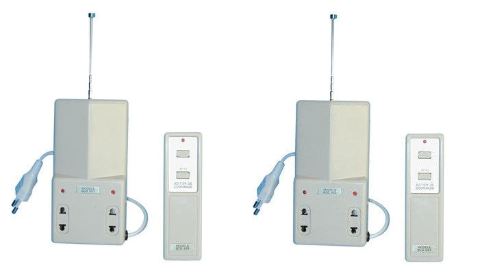 Pack de 2 interrupteurs electriques radio a distance 1 canal 10/30m 220vca eclairage domotique ECLATS DESTOCKAGE