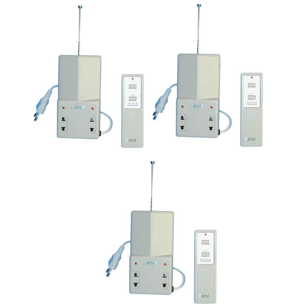 Pack de 3 interrupteurs electriques radio a distance 1 canal 10/30m 220vca eclairage domotique ECLATS DESTOCKAGE