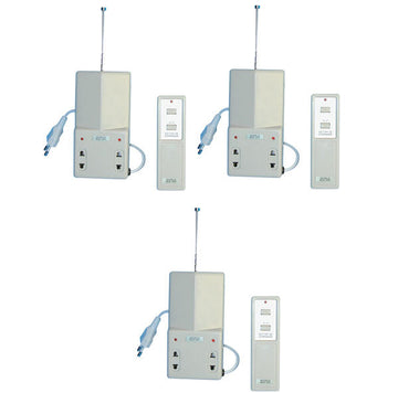 Pack de 3 interrupteurs electriques radio a distance 1 canal 10/30m 220vca eclairage domotique ECLATS DESTOCKAGE