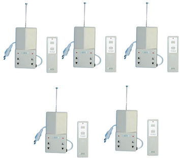 Pack de 5 interrupteurs electriques radio a distance 1 canal 10/30m 220vca eclairage domotique ECLATS DESTOCKAGE