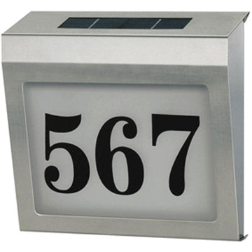 Plaque de numerotation rue rétro éclairée étanche bn house02 a energie solaire brennenstuhl ECLATS DESTOCKAGE