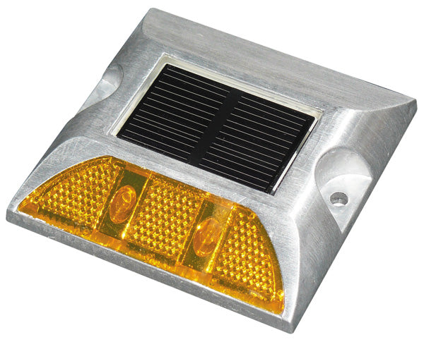 Plot routier jaune coller balisage eclairage solaire led route securité circulation signalisation ECLATS DESTOCKAGE