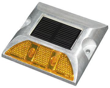 Plot routier jaune coller balisage eclairage solaire led route securité circulation signalisation ECLATS DESTOCKAGE