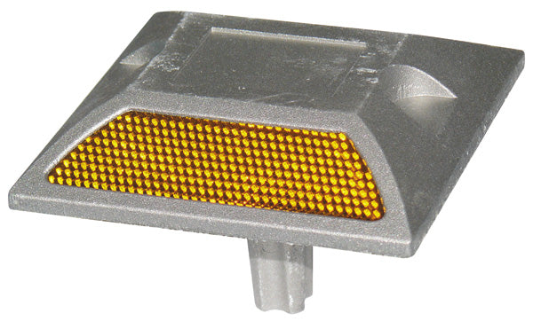 Plot routier lumineux rétro-réfléchissant a encrer aluminium catadioptre balisage routier 1 face ECLATS DESTOCKAGE