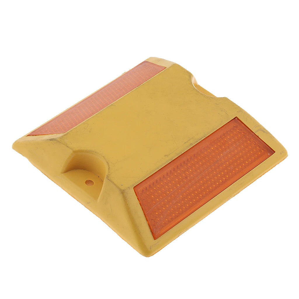 Plot routier plastique reflecteur double à coller rétro-réfléchissant se91 balisage route securite ECLATS DESTOCKAGE