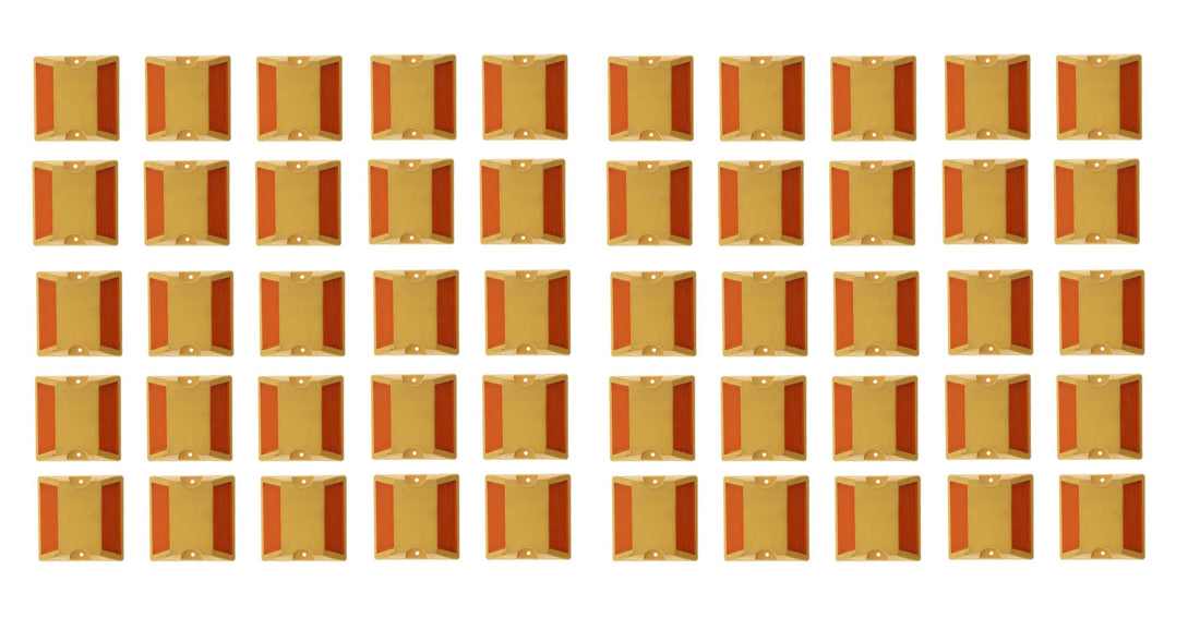 50 Plot routier plastique reflecteur double à coller rétro-réfléchissant se91 balisage route securite ECLATS DESTOCKAGE