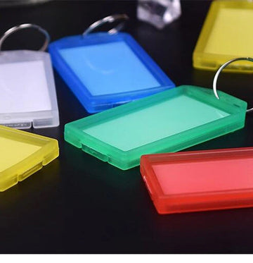 Porte-clé plastique solide pack de 6 grand affichage avec etiquette ECLATS DESTOCKAGE