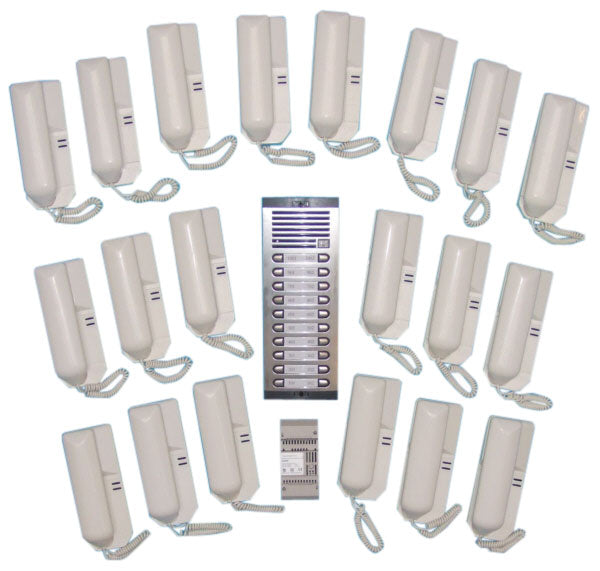 Portier phonique 20bp complet (câble à rajouter) interphone portier audio collectif immeuble ECLATS DESTOCKAGE