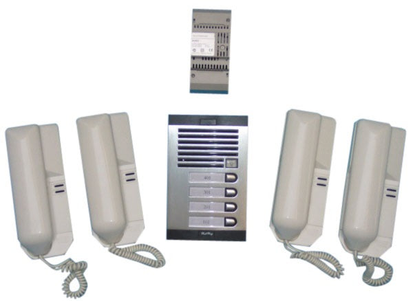 Portier phonique 4bp complet interphone portier audio collectif immeuble ECLATS DESTOCKAGE