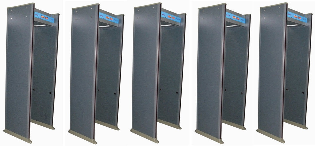 5 Portiques detecteur metaux 6 zone etanche pour exterieur aeroport comptage securite exposition cirque ECLATS DESTOCKAGE