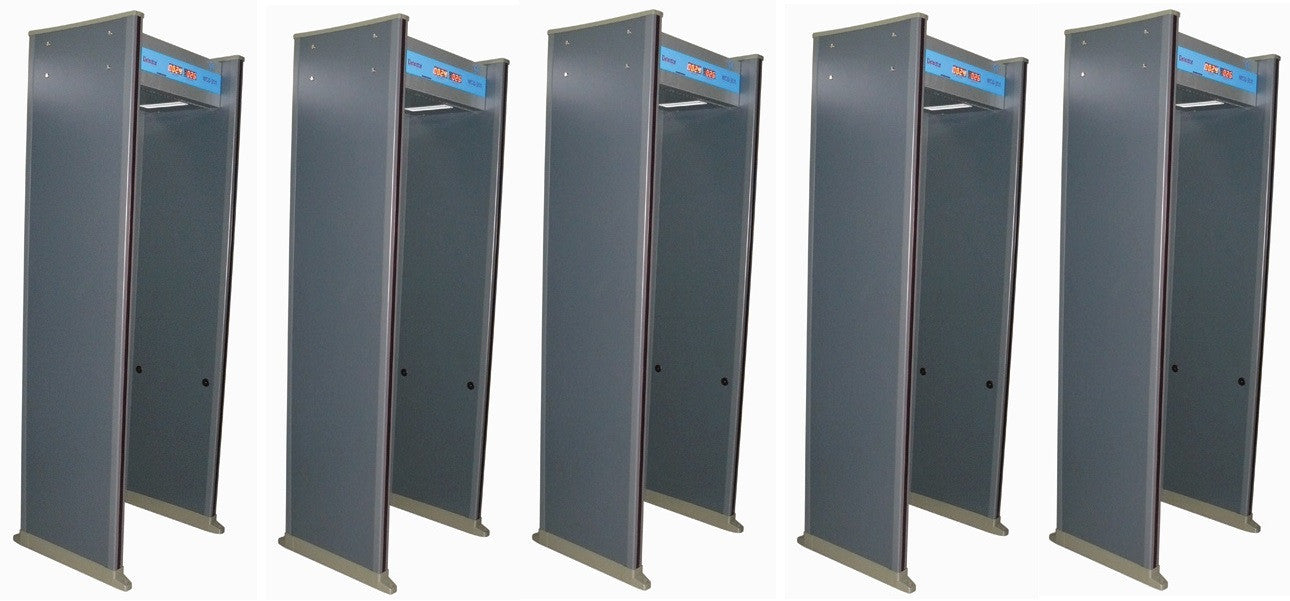 5 Portiques detecteur metaux 6 zone etanche pour exterieur aeroport comptage securite exposition cirque ECLATS DESTOCKAGE