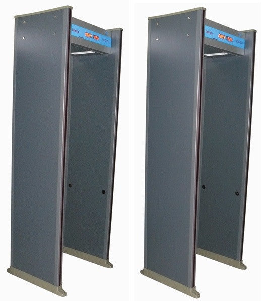 2 Portiques detecteur metaux 6 zone etanche pour exterieur aeroport comptage securite exposition cirque ECLATS DESTOCKAGE