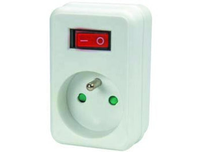 Prise secteur adaptateur interrupteur netbp1sw eb1sw alimentation electrique 220v 230v electricite ECLATS DESTOCKAGE