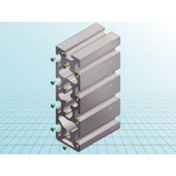 Profilés alu 9 rainures 100x3x10 cm type f fraisage cnc chassis structure meuble haap30x100-9f-1m ECLATS DESTOCKAGE
