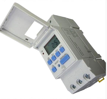 Programmateur digital journalier hebdomadaire 12v 7 jour horloge electrique thc15a ECLATS DESTOCKAGE