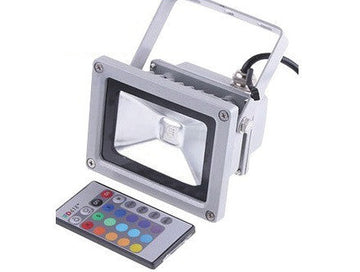 Projecteur 10w étanche rgb a led 220v telecommande ECLATS DESTOCKAGE