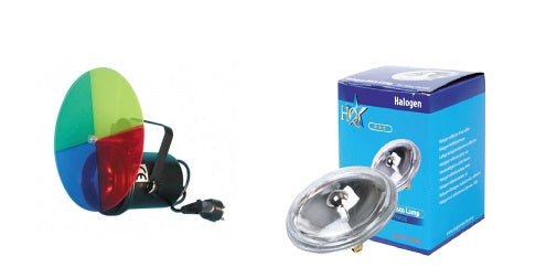 Projecteur disque 220 par36 jeu de lumieres + ampoule spot 30w 6v ECLATS DESTOCKAGE